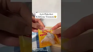 Açık paketleri kolayca kilitme yöntemi😍sizin yönteminiz ne?