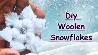 Super Easy Snowflake Making Ideas with Wool  DIY Amazing Christmas Crafts with Yarn