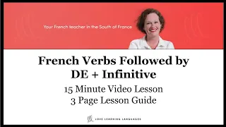 French Verbs Followed by DE + Infinitive