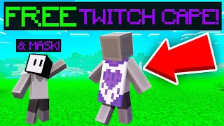How To Get The Twitch Cape in Minecaft! (FREE BEDROCK/JAVA CAPE)