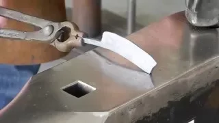 Hammering Out a Knife Blade