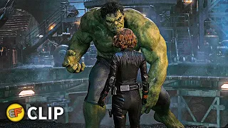 Black Widow & Hulk Kiss - Battle of Sokovia (Part 1) | Avengers Age of Ultron 2015 Movie Clip HD 4K