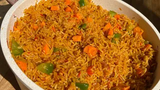 Perfect jallof rice with vegetables | flavourful and colourful delight