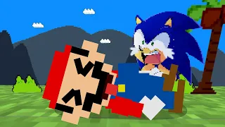 Game Box: Mario, Please come back! (Sonic vs Shadow in Minecraft) | Game animation