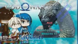 Aot and Genshin Impact reacts to World Serpent(Gow4) | Gacha club | Wade