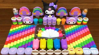 RAINBOW KUROMI ! Mixing random into GLOSSY SLIME ! Satisfying Diana Slime#538