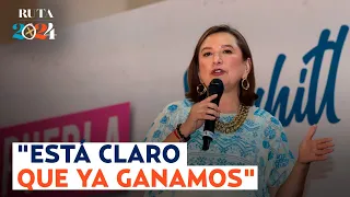 Xóchitl Gálvez celebra resultados en encuestas, pide al presidente respetar el voto de los mexicanos
