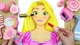 ASMR Makeup with WOODEN cosmetics for Princess Rapunzel 💄