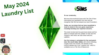 May 2024 Sims 4 Laundry List Revealed