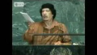 Libya's Khadafi Throws Paper at Ban Ki Moon After Rant at UN