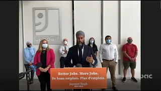 NDP Leader Jagmeet Singh discusses his party’s jobs plan – July 15, 2021