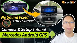 Mercedes Benz Android GPS screen Wire Connect Setup guide for Mercedes A B C E GLK ML GL CLS NTG4.5