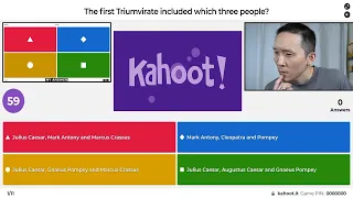 I played Kahoot! Am I Smarter Than a 6th Grader? (the loser eats a raw sweet potato)