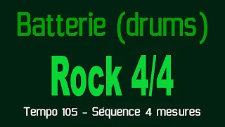 Batterie rock (drums) Tempo 105