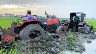 Oops - Kubota Extremely Stuck In Deep Mud | Tractor Stuck In Mud | Tractor Video | ABS Tractors