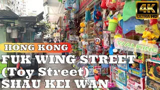 Fuk Wing Street (Toy Street), Sham Shui Po, Hong Kong walking tour (福榮街, 玩具街, 深水埗, 香港)  [4K 60fps]