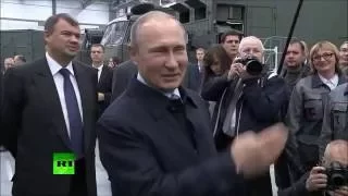 Путин подколол рабочего "Калашников" ЧЁ серьёзный такой-а?) РЖАЧ