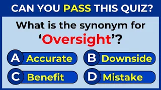 Synonyms Quiz: 97% CANNOT SCORE 25/25 | #challenge 40