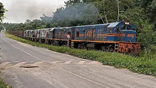 Trem raríssimo e único com 6 locomotivas na Bahia.