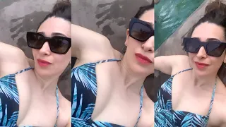 Karisma Kapoor Wearing A Swimsuit Enjoying In Swimming Pool, Everyone Was Sweating After Seeing Her