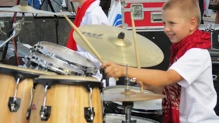 Drum solo - Drummer Daniel Varfolomeyev 10 years - Day city Dnepropetrovsk 2014