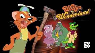 The banana Splits Movie cover with willy's Wonderland but its animated