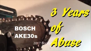 Bosch AKE30s chainsaw 3 years on