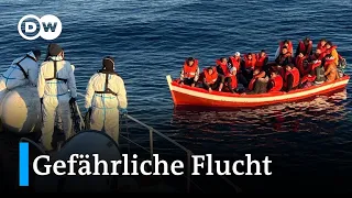 Immer mehr Migranten wagen gefährliche Reise über das Mittelmeer | DW Nachrichten