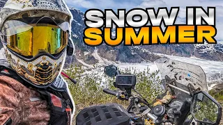 Thrilling Motorcycle Adventure | Riding Along Snowy Salmon Glacier in Canada - EP. 248