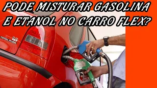 Pode misturar gasolina com álcool (etanol) no carro flex? da defeito?