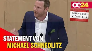 Debatte zur Impfpflicht: Statement von Schnedlitz