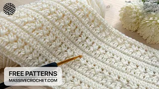 SUPER EASY & FAST Crochet Pattern for Beginners! ⚡️ ❤️ LOVELY Crochet Stitch for Baby Blanket & Bag