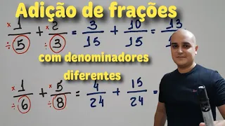 Fração 12 Adição de frações com denominadores diferentes