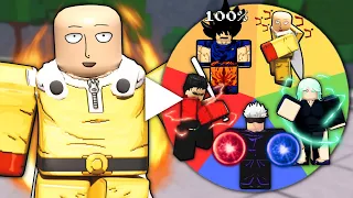 RANDOM WHEEL Chooses My CHARACTER in Roblox The Strongest Battlegrounds!