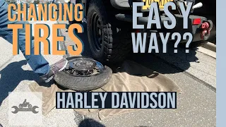 Harley Davidson tire change. Heritage Softail. DIY