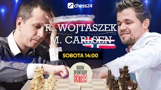 RADOSŁAW WOJTASZEK VS MAGNUS CARLSEN - KOMENTUJĄ MATEUSZ BARTEL, BARTEK HEBERLA I TOMASZ SMOKOWSKI