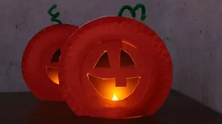Halloween Crafts for Kids - Paper Plate Pumpkin Craft