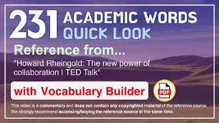 231 Academic Words Quick Look Ref from "Howard Rheingold: The new power of collaboration | TED Talk"