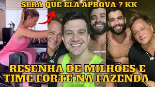 Gusttavo Lima em RESENHA com Leonardo, Hugo e Guilherme e Andressa Suita na FAZENDA