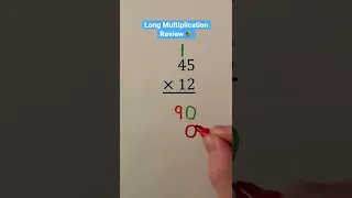 Long Multiplication Review 📚 #Shorts #math #maths #mathematics #education #learn #learning #review