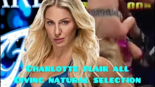 Charlotte flair all diving natural selection (top rope flipping face buster){Sasha spiteful}