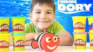 В поисках Дори Плей до Сюрприз Немо / Huge Play-Doh Nemo surprise egg from Finding Dory SanSanychTV