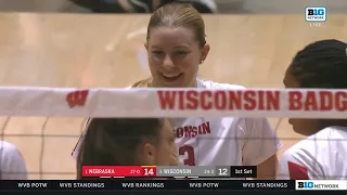 #1 Nebraska Vs  #5 Wisconsin | NCAA Women Volleyball Full Match 11/24/2023