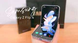 Samsung Galaxy Z Flip 4 Unboxing Aesthetic (Bora Purple) + Accessories