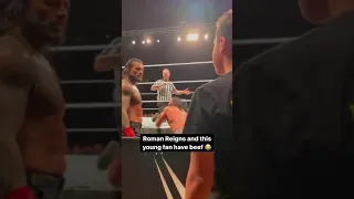 Roman Reigns vs Young Fan funny moment 😂 #wwe