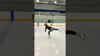 Roller Girl Flexibility Split Ice Skating 🤯 #figureskating #split #shorts