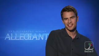 Divergent Allegiant Theo James gets his flirt on with host