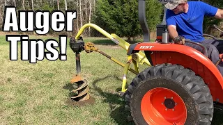 How to Use a Post Hole Digger / Auger with Compact Tractor