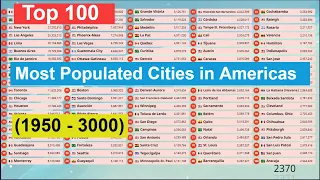 Top 100 | Most Populated Cities in Americas (1950 - 3000) Which Cities are the Biggest in Americas?