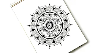 Step by Step Mandala Drawing Tutorial ,  Mandala Art , Zendala